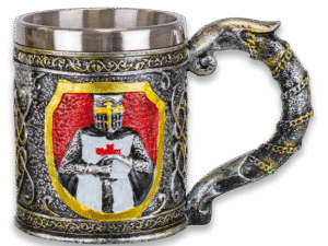 TAZA DECORACIÓN TEMPLARIA RESINA 12 CM.  COD: 39371