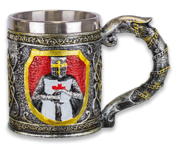 TAZA DECORACIÓN TEMPLARIA RESINA 12 CM.  COD: 39371