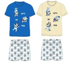 CONJUNTO DE PIJAMA 2 PIEZAS MANGA CORTA ALGODÓN DE BLUEY TALLA 2-6