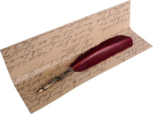 SET ESCRITURA PLUMA AVE BURDEOS