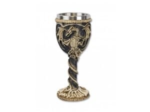 COPA DECORACION DRAGON METALIZADO RESINA.  COD: 39035