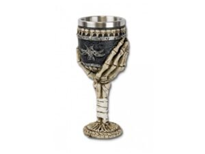 COPA DECORACION MANO ESQUELETO RESINA.  COD: 39037