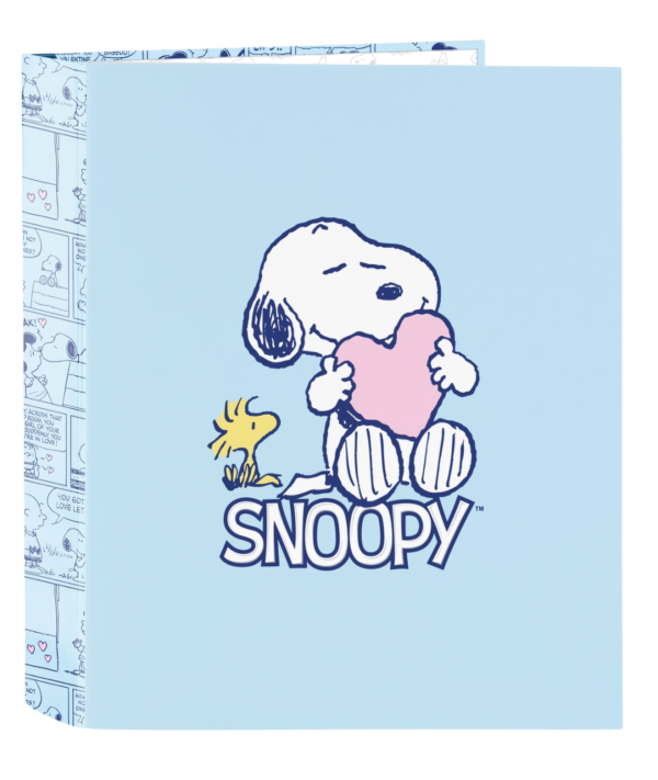 SAN VALENTÍN: CARPEBLOCK FOLIO 4 ANILLAS 35 mm CON RECAMBIO  “SNOOPY“ LOVE