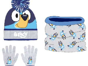 SET 3 PIEZAS (DE GORRO, BRAGA Y GUANTES) DE GRIS DE BLUEY