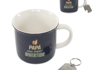 SET TAZA 330 ml + ABRIDOR PAPA ERES ÚNICO