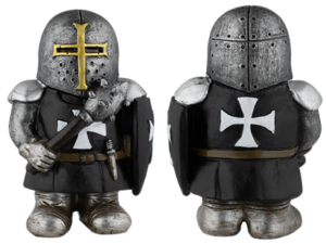 FIGURA RESINA CABALLERO TEMPLARIO MAZA NEGRO COD: 39446