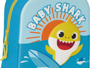 MOCHILA INFANTIL CON MÚSICA ADPATABLE A CARRO BABY SHARK 33 cm
