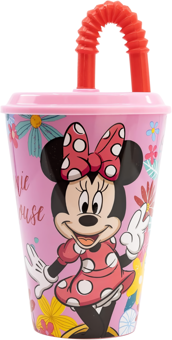 VASO CON CAÑA MINNIE 430 ML