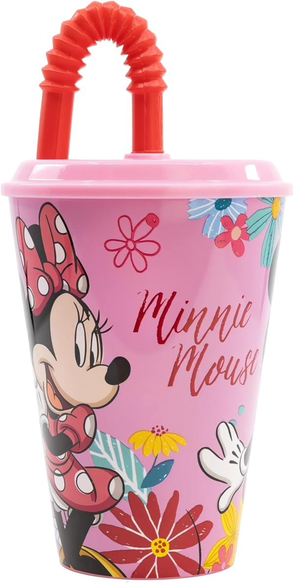 VASO CON CAÑA MINNIE 430 ML - Imagen 2