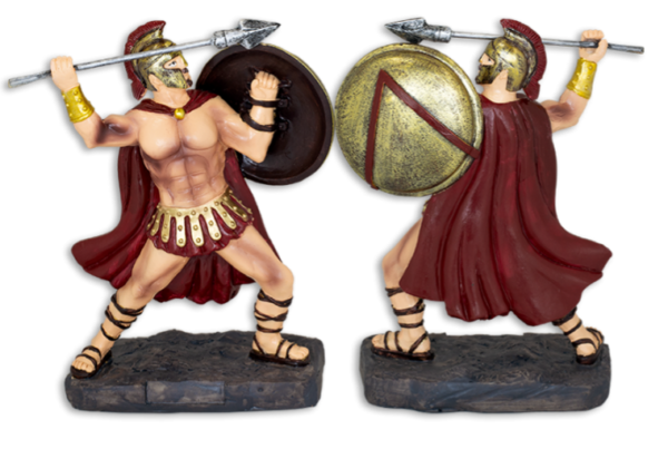 FIGURA DE RESINA GUERRERO GRIEGO 12 cm.  COD: 39772