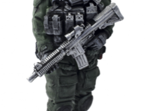 FIGURA DE RESINA AMERICAN CORPS SOLDADO METRALLETA 30 CM COD: 39433