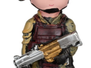 FIGURA DE RESINA AMERICAN CORPS SOLDADO CON CASCO 16 CM COD: 39436