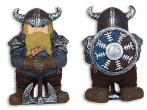 FIGURA DE RESINA VIKINGO HACHA DOBLE 10,5 CM COD: 39645