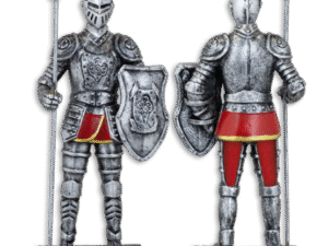 FIGURA DE RESINA ARMADURA MEDIEVAL CON LANZA 12 cm.  COD: 39716