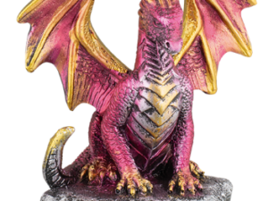 FIGURA DE RESINA DRAGON ALAS ROSADO 7,7 CM COD: 39585