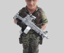 FIGURA DE RESINA AMERICAN CORPS SOLDADO CON GORRA 16 CM COD: 39437