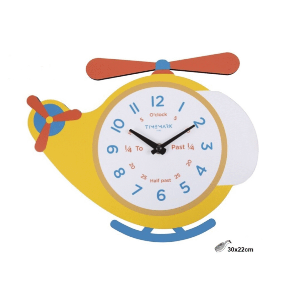 RELOJ PARED PENDULO HELICOPTERO. CD:42522