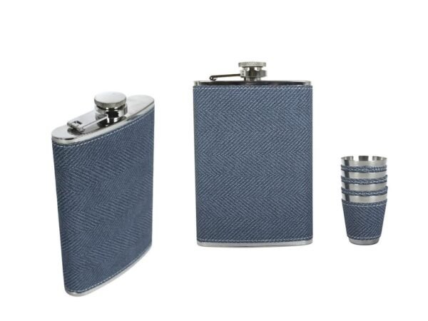 SET LICORERA AZUL 8 OZ + 4 VASITOS FORRADOS + 1 EM. CD: 42863 - Imagen 2