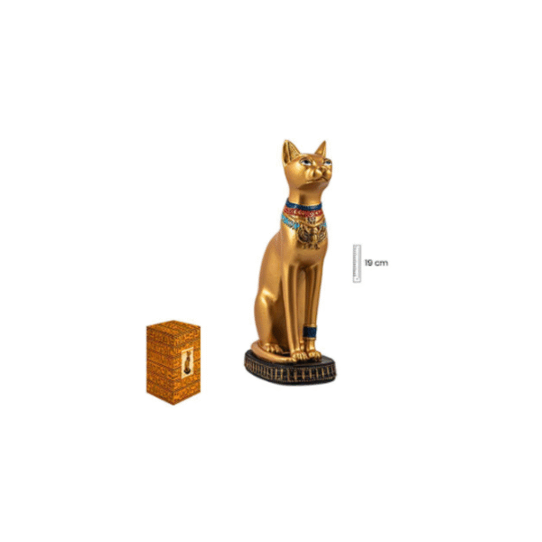 BASTET-GATO EGIPCIO 19CM DORADO COD: 0023238