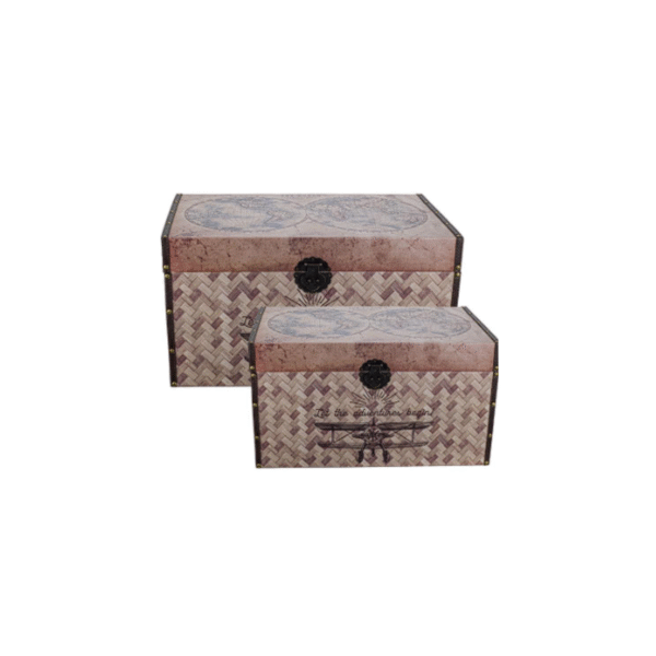 SET DE 2 BAULES DE ALMACENAJE DISEÑO DE CARTELES COD: 27808