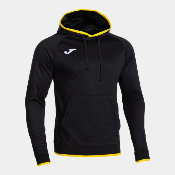 SUDADERA CON CAPUCHA HOMBRE COMBI PREMIUM NEGRO/AMARILLO CD: 104495.109
