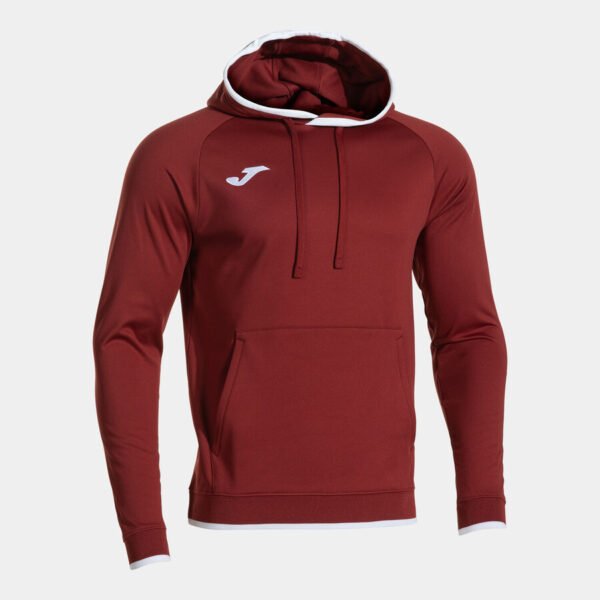 SUDADERA CON CAPUCHA HOMBRE COMBI PREMIUM BURDEOS/BLANCO CD: 104495.672