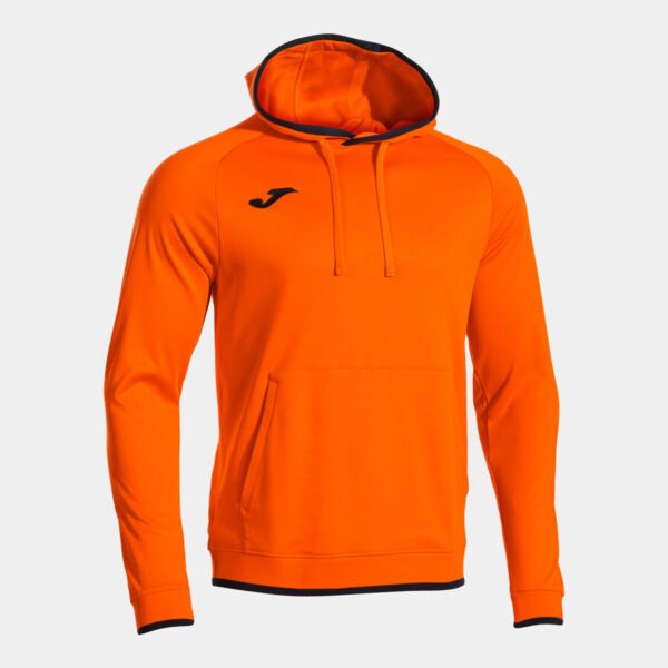 SUDADERA CON CAPUCHA HOMBRE COMBI PREMIUM NARANJA/NEGRO CD: 104495.881