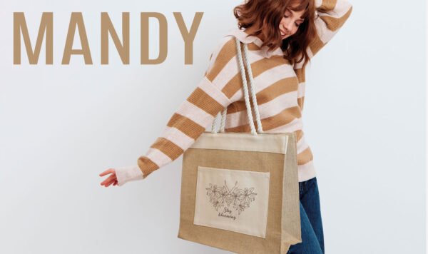 BOLSA PLAYERA DE YUTE MODELO MANDY. COD: 1056811