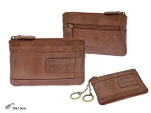 MONEDERO BARBATE PIEL MARRON MG482   H:7,5CM. MOD 42482