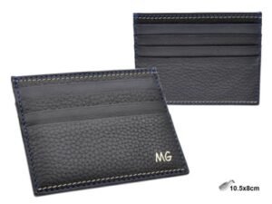 TARJETERO BOLSILLO CEREZO PIEL NEGRA GRANO MG411 R  H:8CM. MOD 42865