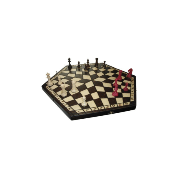 AJEDREZ MADERA 3 JUGADORES COD: 40082