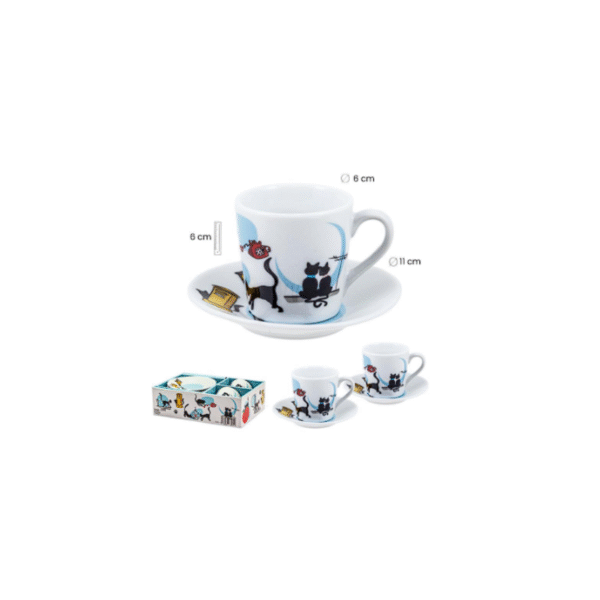 SET 2 TAZAS GRANDES GATOS COD: 0005033