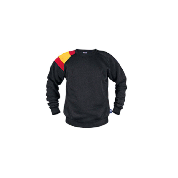 SUDADERA UNISEX NATION NEGRO CON IMPRESIÓN DIBUJO UNA PARTE EN TAMAÑO A4 CD: T-785