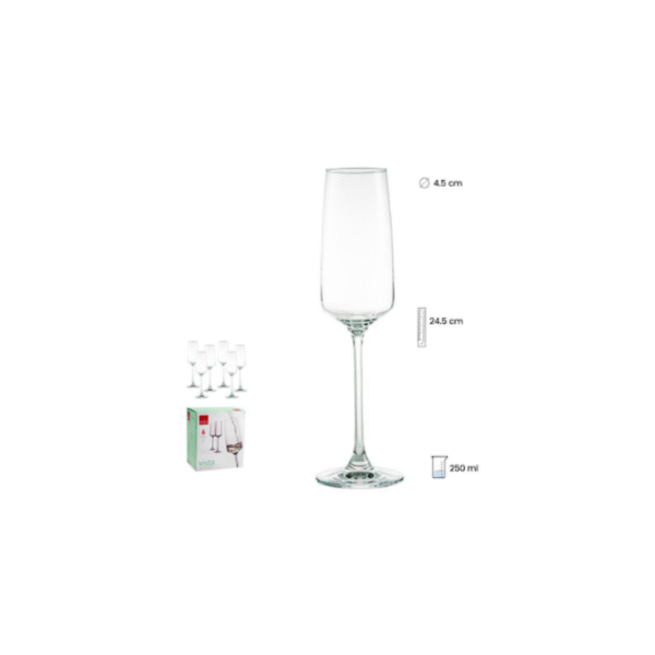 SET 6 COPAS VINO 250 ML VISTA COD: 0012495