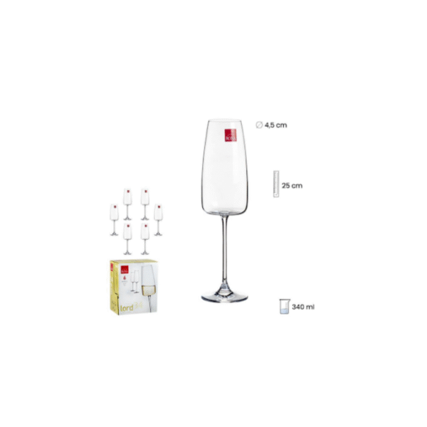SET 6 COPAS CAVA 34O ML COD: 0012489
