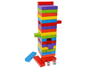 JENGA MADERA COLORES 7,5x7,5x27CM NF237