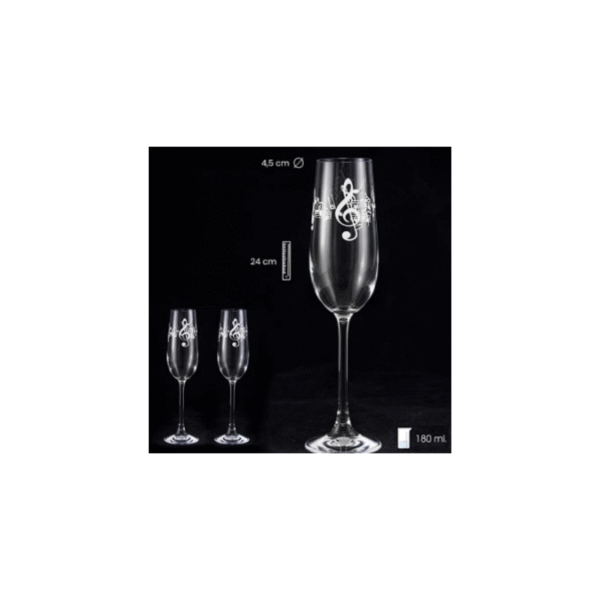 SET 2 COPAS CAVA MUSICA 180 ML COD: 00117651