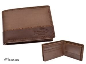 CARTERA AMERICANA PÑA BROCHE CIERVA PIEL MARRON Z6  H:10CM. MOD 42600