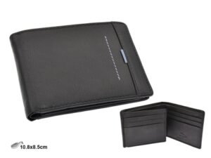 CARTERA AMERICANA PÑA C/MONEDERO HESPERIA PIEL NEG H:10CM. MOD 42614