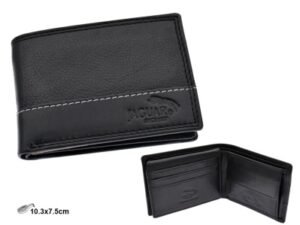 CARTERA AMERICANA PÑA CIERVA PIEL NEGRA Z643 RFID  H:10CM. MOD 42605