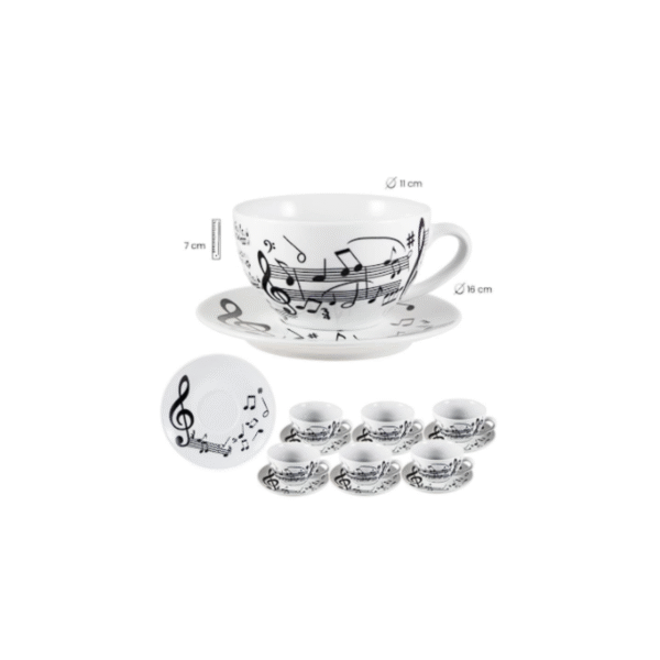 SET 6 TAZAS JUMBO MUSICA COD: 0002693