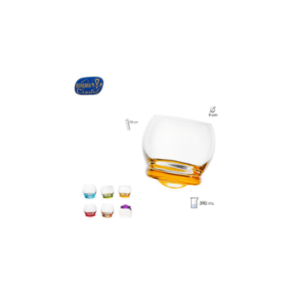 SET 6 VASOS COLOR IRREGULAR SURT IDO 390 ML COD: 0012338
