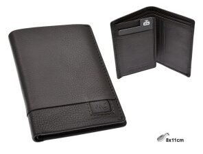 CARTERA CLASICA ALMENDRO PIEL MARRON OSCURO MG132 H:11CM. MOD 42841