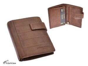 CARTERA CLASICA BROCHE CACERES MARRON MG4107 RFID H:11CM. MOD 42479