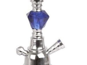 SHISHA-1 CRISTAL-17179 AZUL CROMO STONE H:28CM. COD: 30103