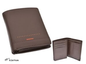 CARTERA CLASICA C/MONEDERO HESPERIA PIEL MARRON Z3 H:10,5CM. MOD 42610