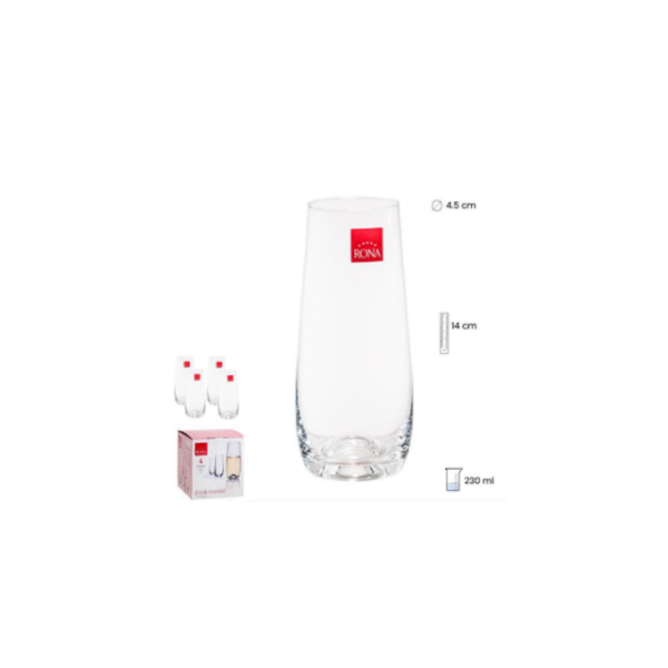 Set 4 vasos Drink Master 230 ml COD: 0012504