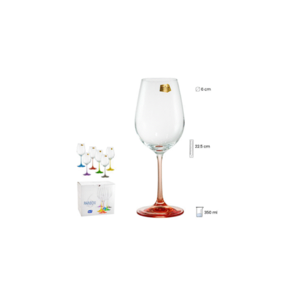 SET 6 COPAS 350 ML COLOR PIE SURTIDO COD: 0012339