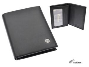 CARTERA CLASICA OLMO PIEL NEGRA MG232 RFID  H:11CM. MOD 42850