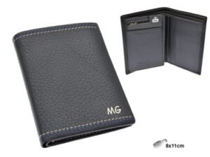 CARTERA CLASICA PÑA CEREZO PIEL NEGRA GRANO MG432  H:11CM. MOD 42838